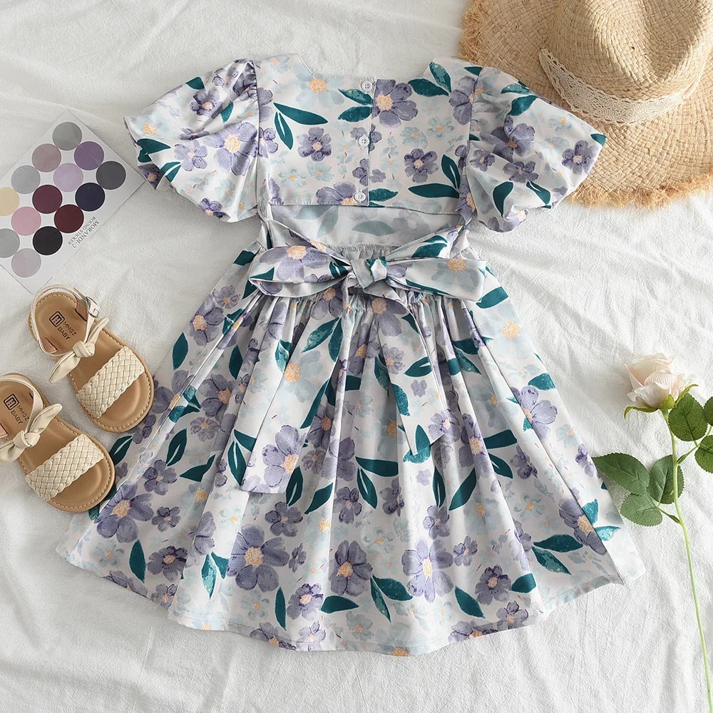 Rose Pink Plaid Bow Dress