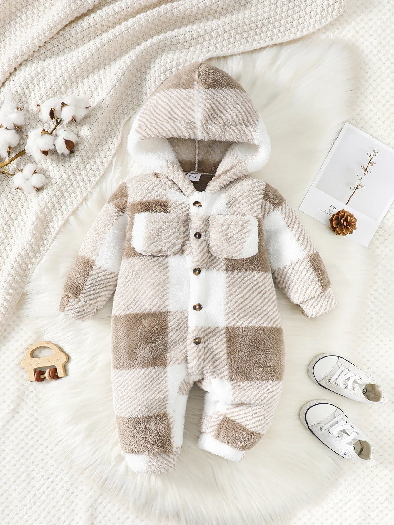 Cozy Winter Baby Romper